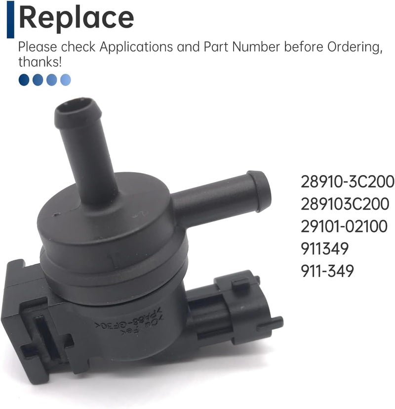FREPURDO Purge Valve & EGR Valve - OEM Replacement 28910-3C200 for Kia Soul 2010-2017 & Hyundai Accent/Sedona - EVAP Canister Purge Solenoid - Fixes P0441 Code - Direct Fit - Image 4